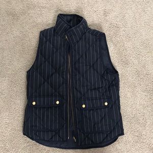 J crew navy striped vest